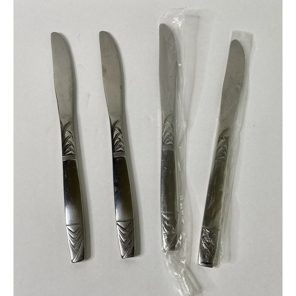 Orleans Silver ORL46 Stainless Korea Lot of 4 Knife Knives Replacements